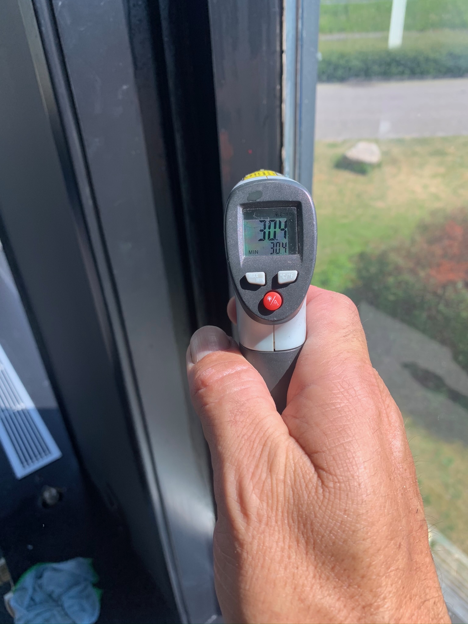 Raamfolie tempartuur met folie